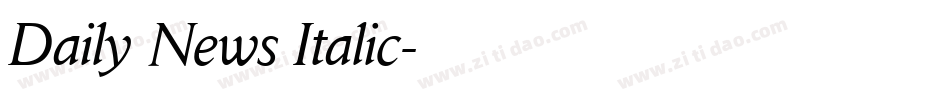 Daily News Italic字体转换